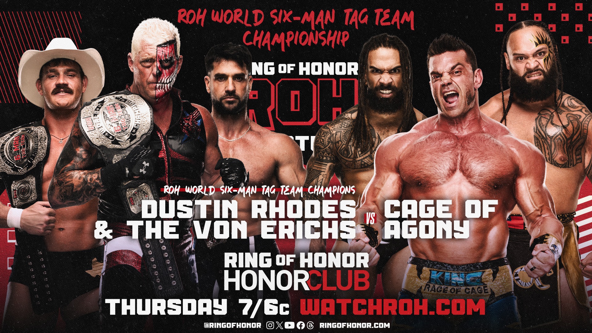 5 - Dustin Rhodes and Von Erichs vs Cage of Agony